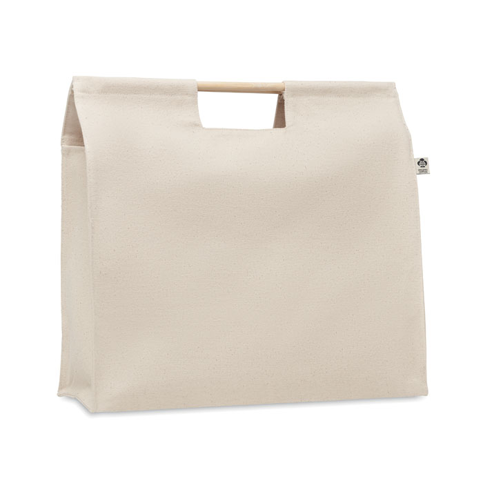 Organic shopping canvas bag Beige item picture front