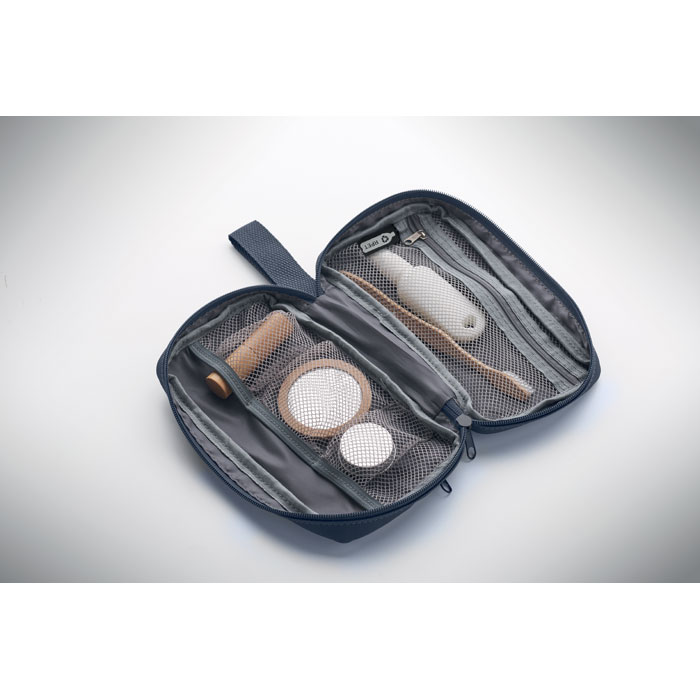 Beauty case 600D RPET Francese Navy item picture 7