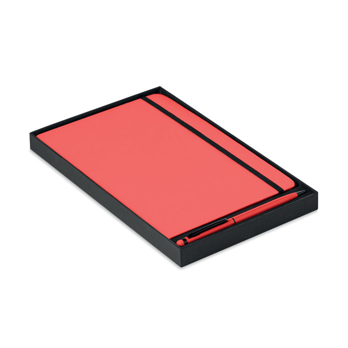 A5 notebook w/stylus 72 lined red item picture side