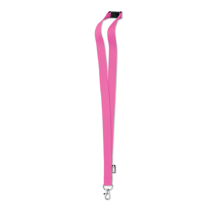 Lanyard in RPET 20 mm Fucsia item picture front