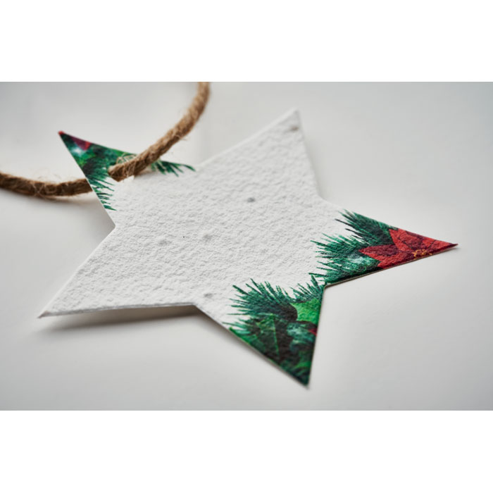 Seed paper Xmas ornament white item detail picture