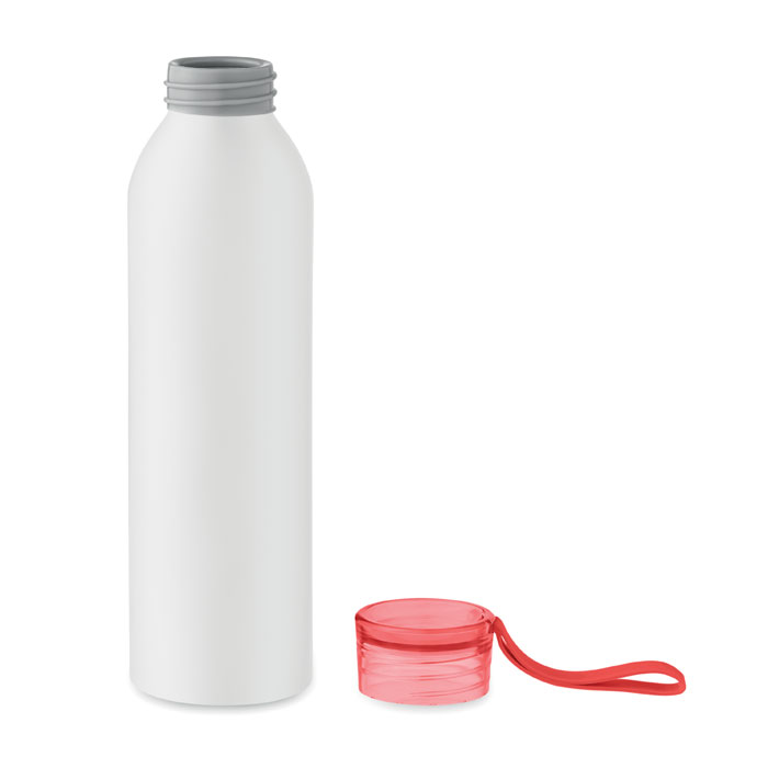 Recycled aluminum bottle Bianco/Rosso item picture open