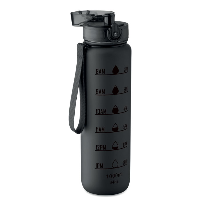 Sports water bottle RPET 1L Nero item picture open