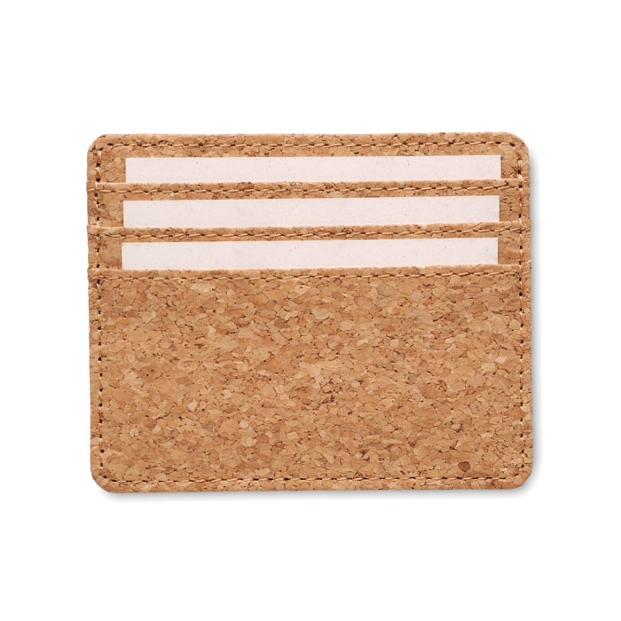 Cork cardholder with RFID Beige item picture top
