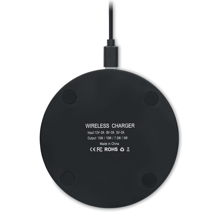 Caricatore wireless 10W black item picture top