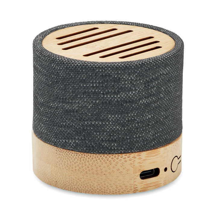 Speaker wireless Bamboo RPET Nero item picture open