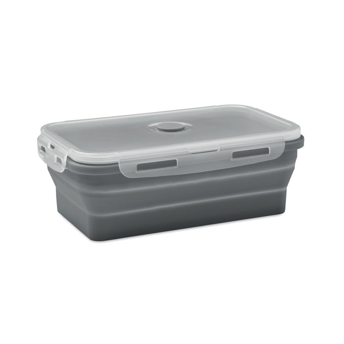 Collapsible silicone lunch box Grigio Pietra item picture open