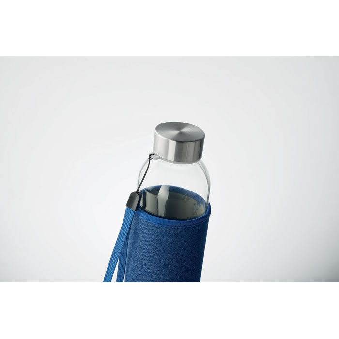 Bottiglia in vetro con pouch Blu item detail picture