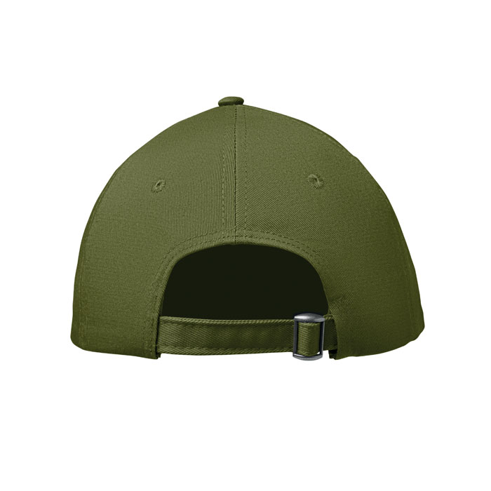 6 panel cotton baseball cap Verde Militare item picture back