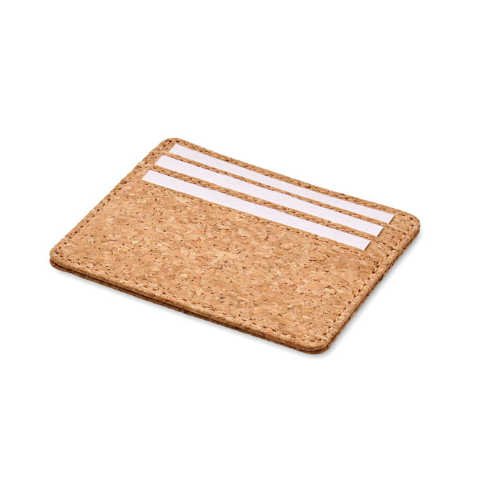 Cork cardholder with RFID Beige item picture front