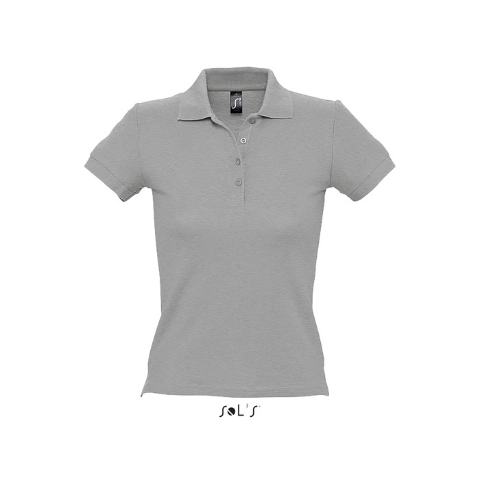 PEOPLE DONNA POLO 210g grey melange item picture front