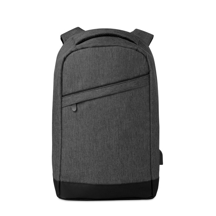 2 tone backpack incl USB plug Nero item picture front