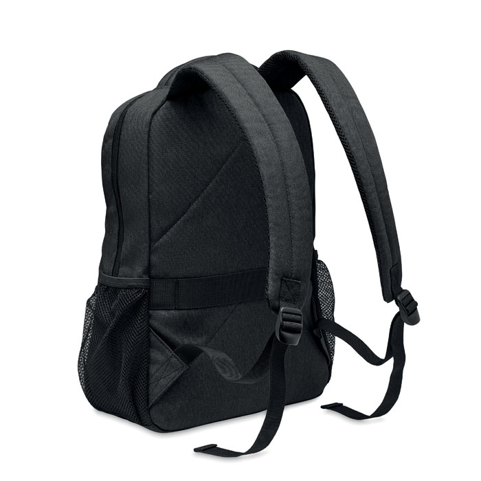 600D RPET laptop backpack Nero item picture side