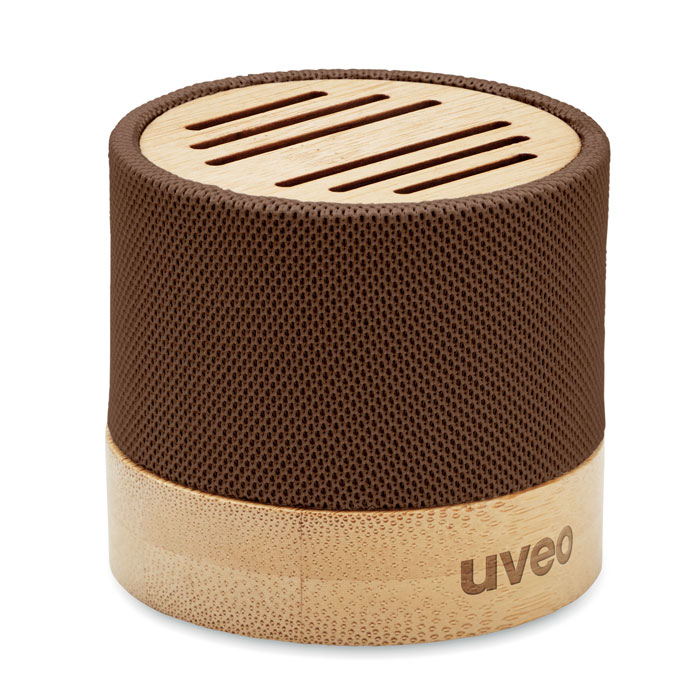 Speaker wireless Bamboo RPET Cioccolato item picture printed