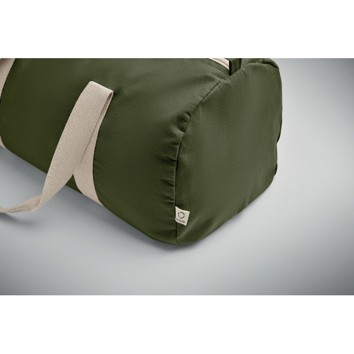 Recycled cotton sports bag Verde Militare item detail picture