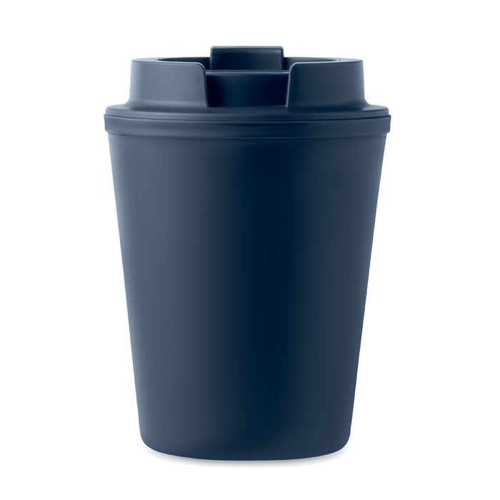 Recycled PP tumbler 300 ml Francese Navy item picture back