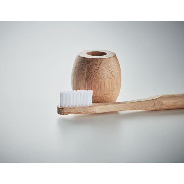 Bamboo tooth brush with stand Legno item detail picture