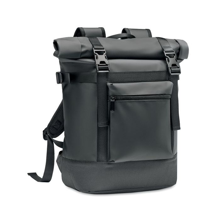 Rolltop backpack 50C tarpaulin Nero item picture front