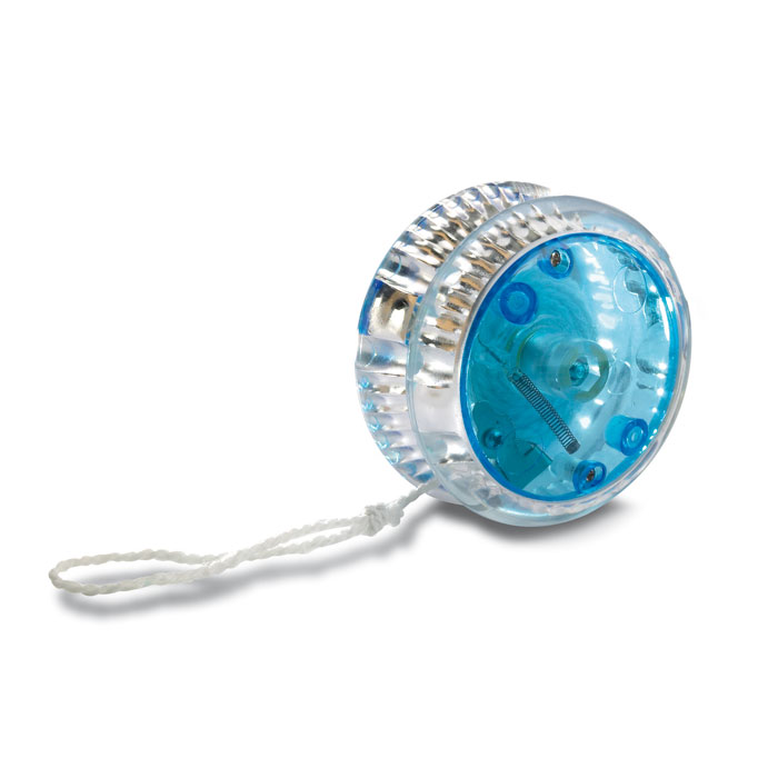 Yo-yo con luce. In plastica blue item picture side