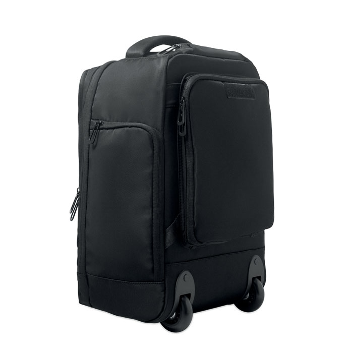 Backpack trolley in 290T RPET Nero item picture back