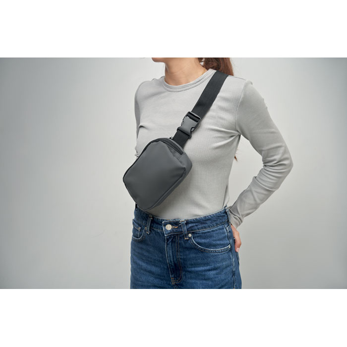 Waist bag in 210D polyester Grigio Pietra item picture 7