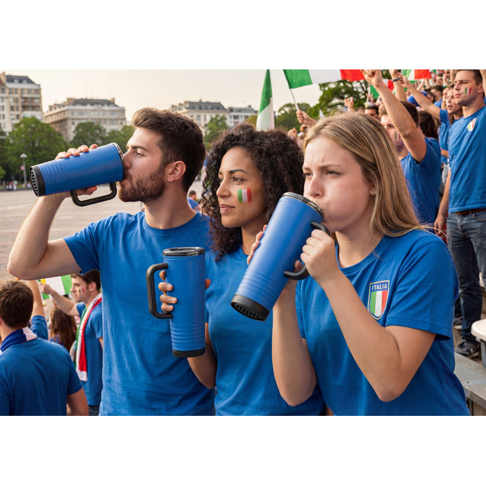 Bicchiere doppio strato 700 ml Blu Royal item picture printed