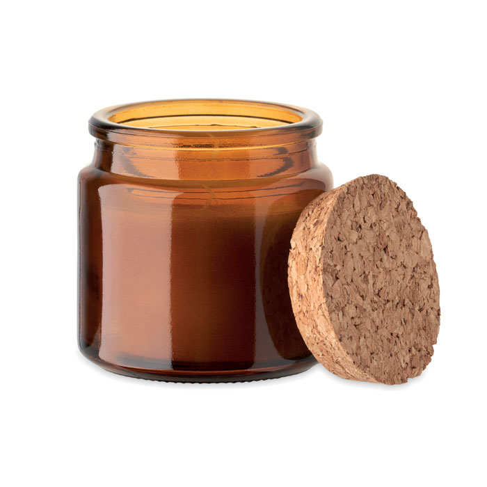 Candela in cera vegetale 70 gr Marrone item picture 1