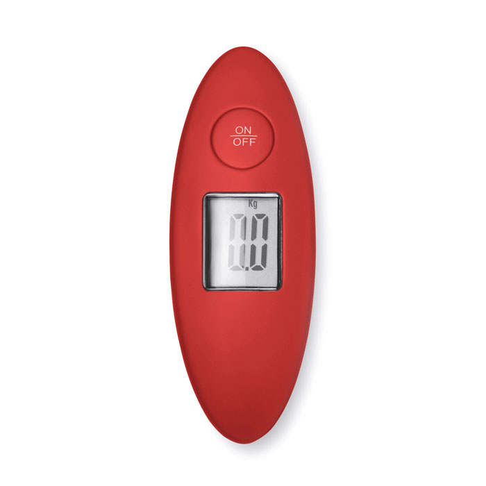 Luggage scale red item picture back