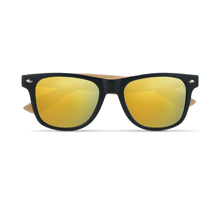 Occhiali da sole in bamboo yellow item picture front