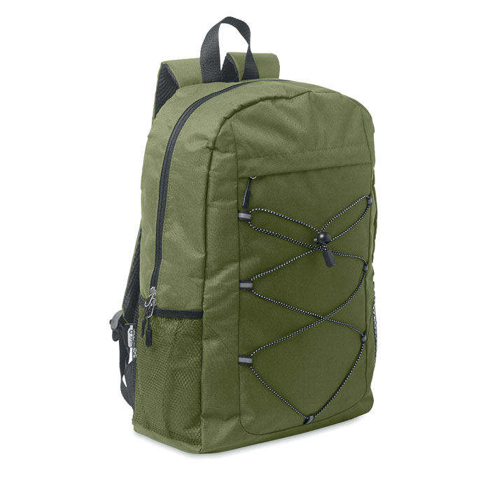 600D RPET polyester backpack Verde Militare item picture front