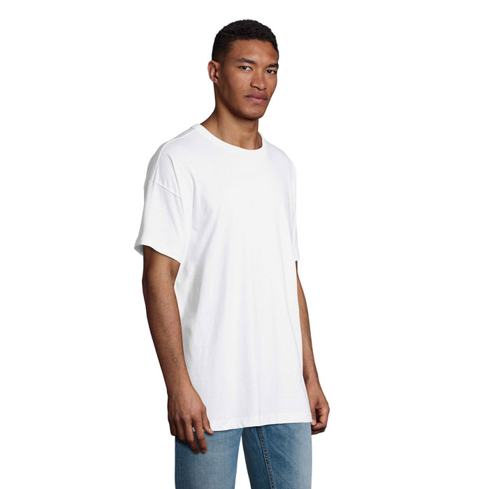 BOXY MEN T-SHIRT OVERSIZE Bianco item picture side