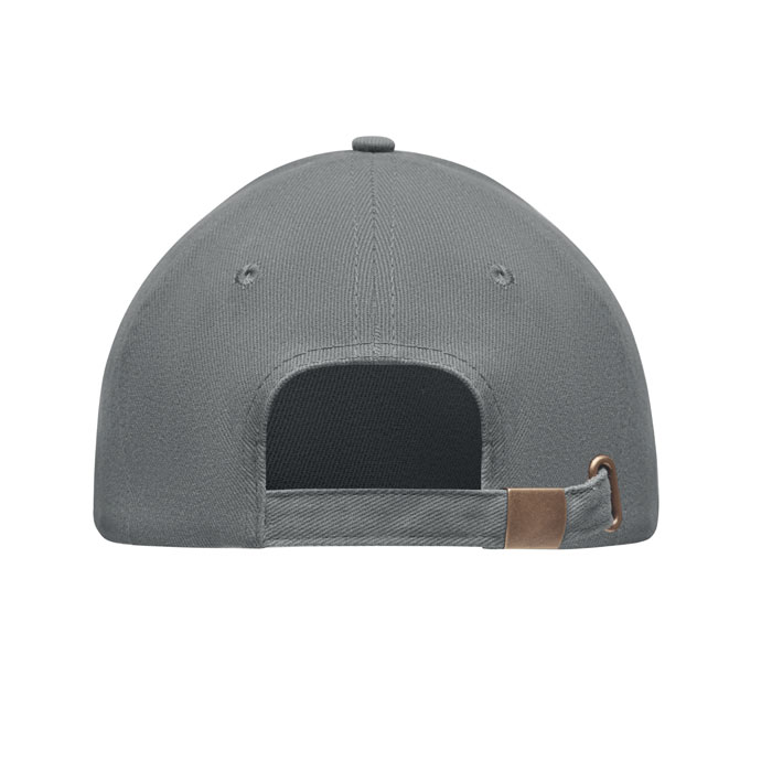 Brushed heavy cotton 6 panel Ba Grigio item picture back