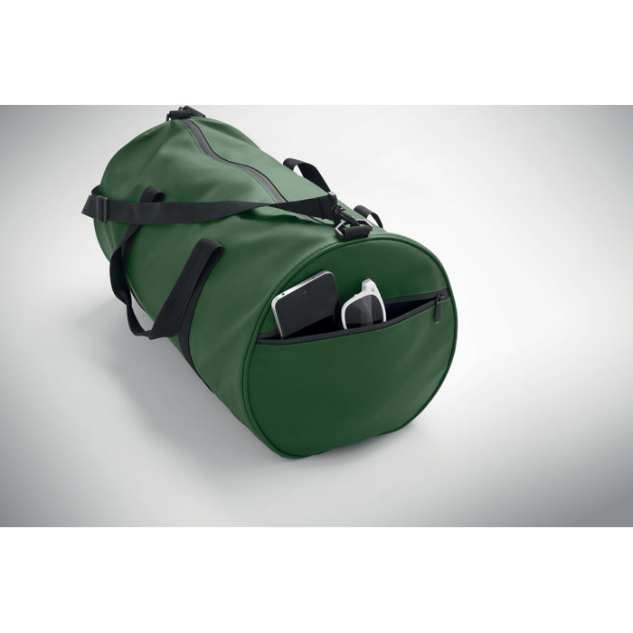 Duffle bag in 600D RPET Verde Scuro item picture side