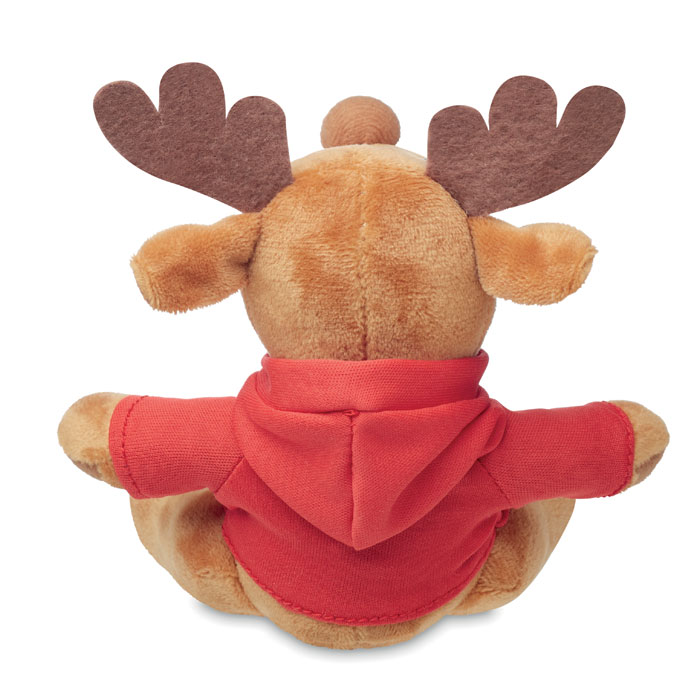 Plush reindeer with hoodie Rosso item picture back