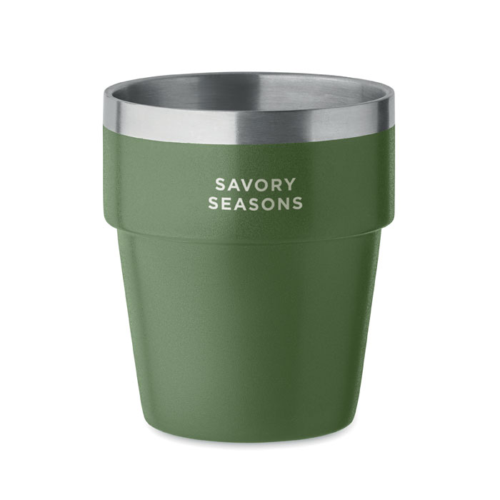 Double wall tumbler 250 ml Verde Scuro item picture printed