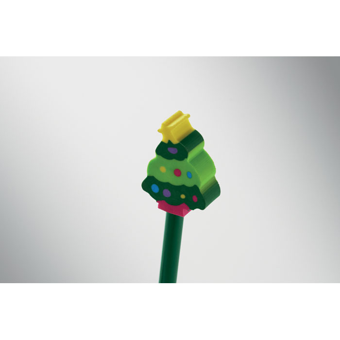 Christmas pencil with eraser Verde item picture open
