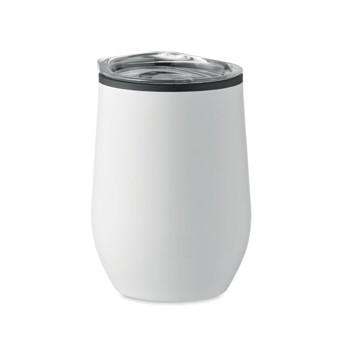 Double wall travel cup 350 ml Bianco item picture side
