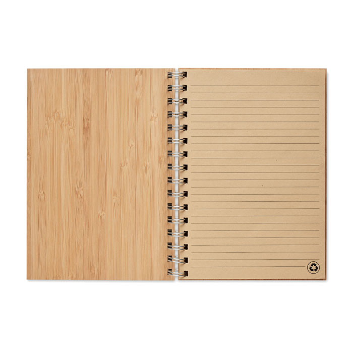 A5 ring bound Bamboo notebook Legno item picture side