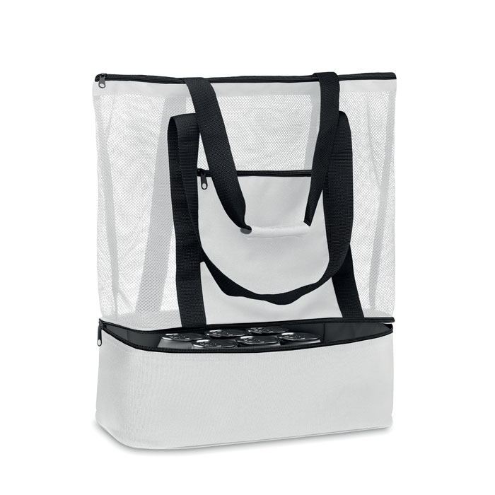 Mesh Shopping bag in 600D RPET Bianco item picture top