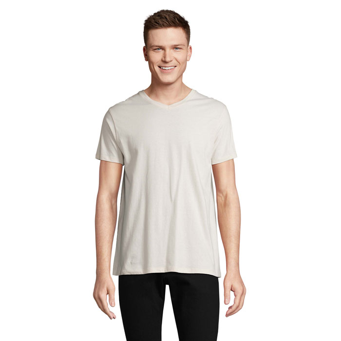 REGENT V V-NECK T-SHIRT Bianco Sporco item picture front