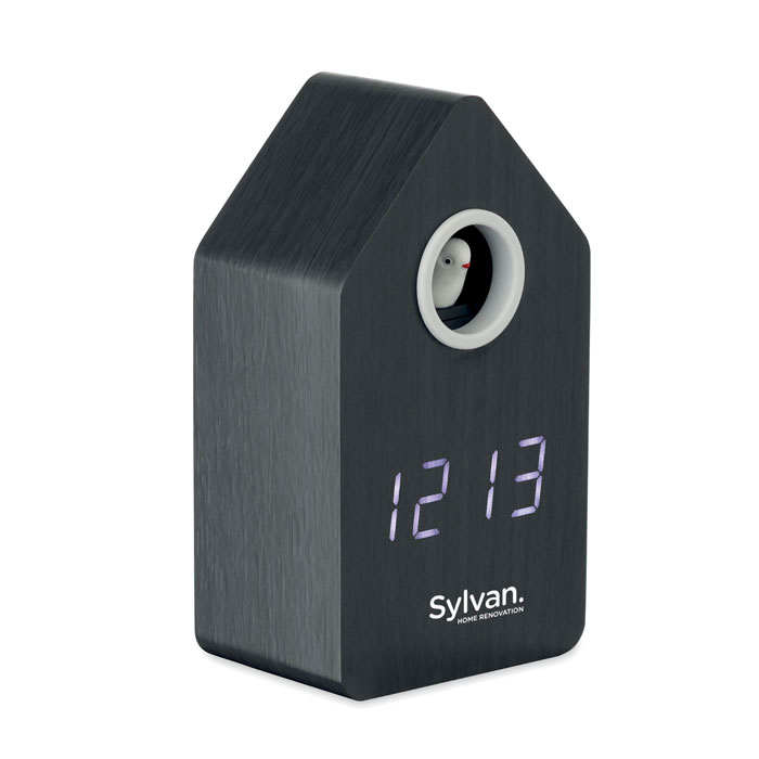 MDF cuckoo alarm clock Nero item picture printed