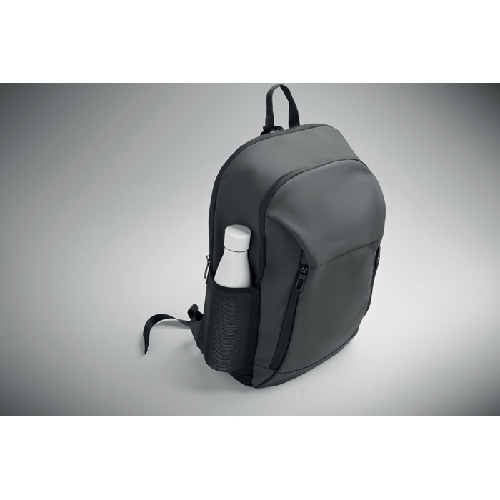 15" soft PU laptop backpack Grigio Pietra item picture top