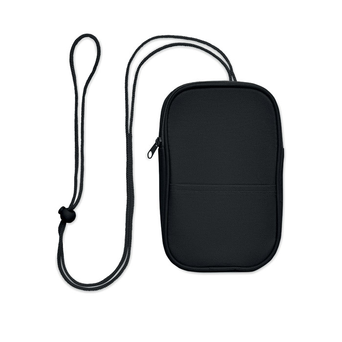 RPET cross body travel pouch Nero item picture back