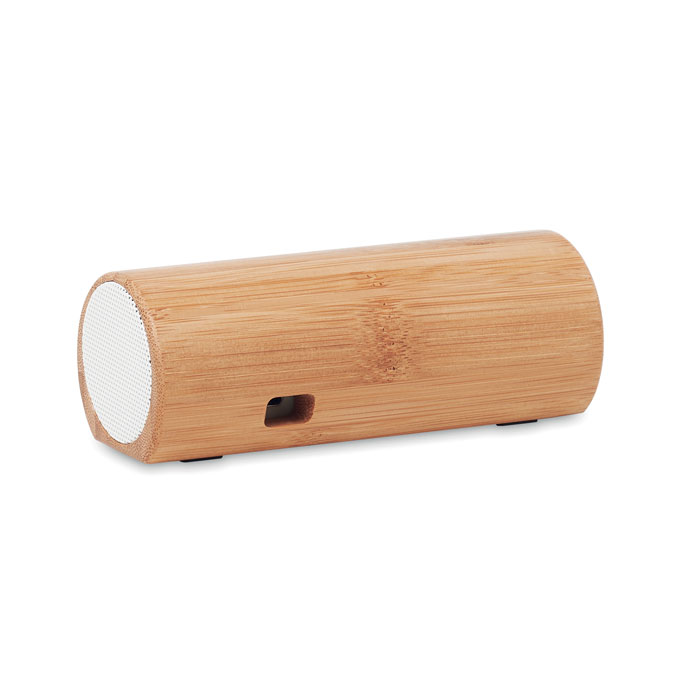 Speaker in bamboo wood item picture back