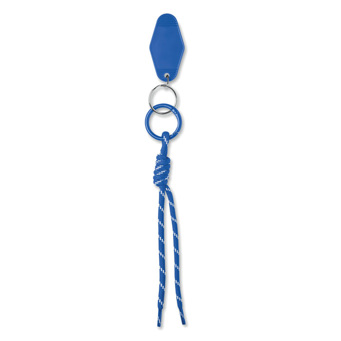 Braided rope with tag keyring Blu Royal item picture back