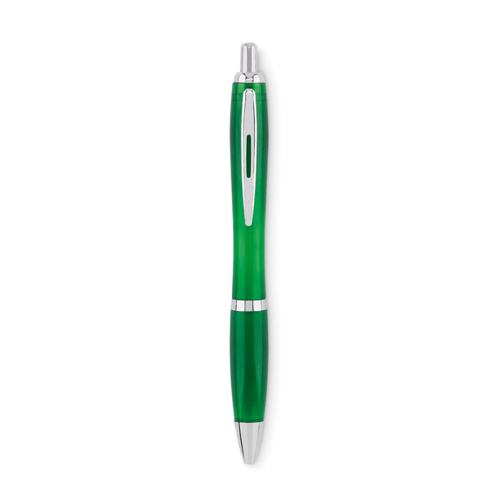 Ball pen in RPET Verde Trasparente item picture side