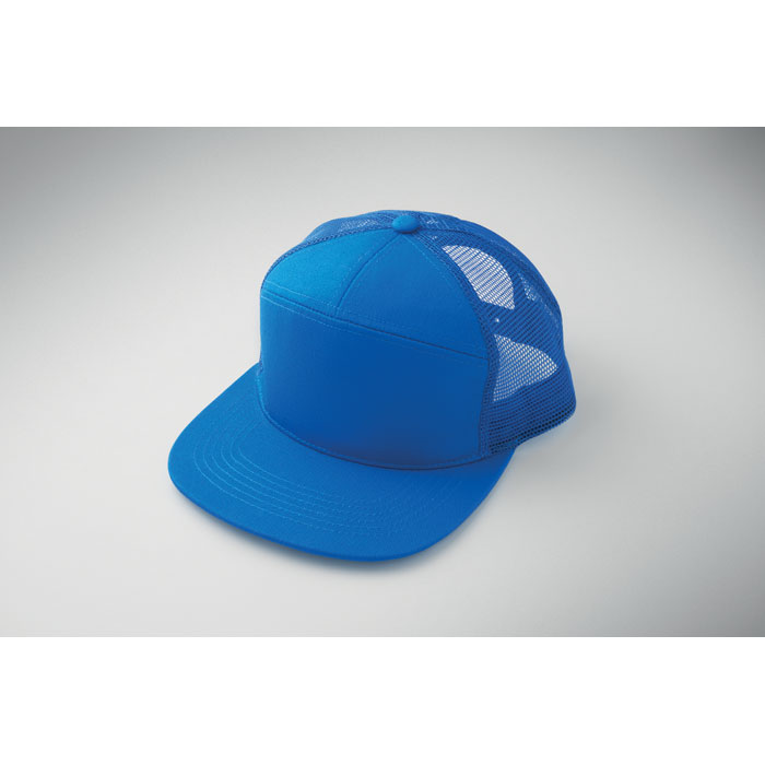 7 panel flat visor cap Blu Royal item detail picture