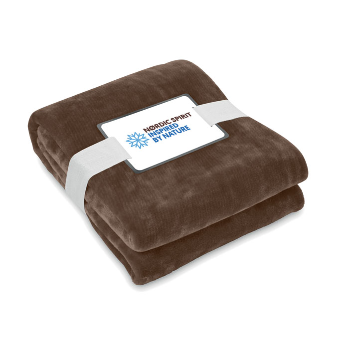 Coperta in pile RPET 280gr/m² Cioccolato item picture 5