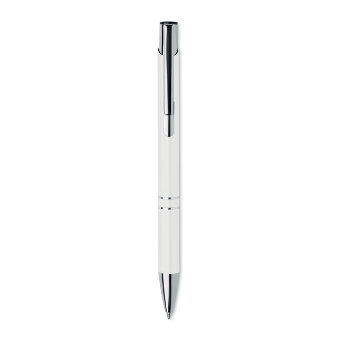 Penna a sfera in alluminio Bianco item picture open