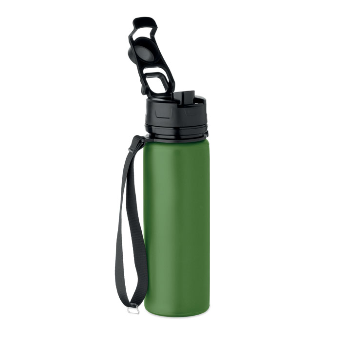 Foldable silicone sports bottle Verde Scuro item picture back
